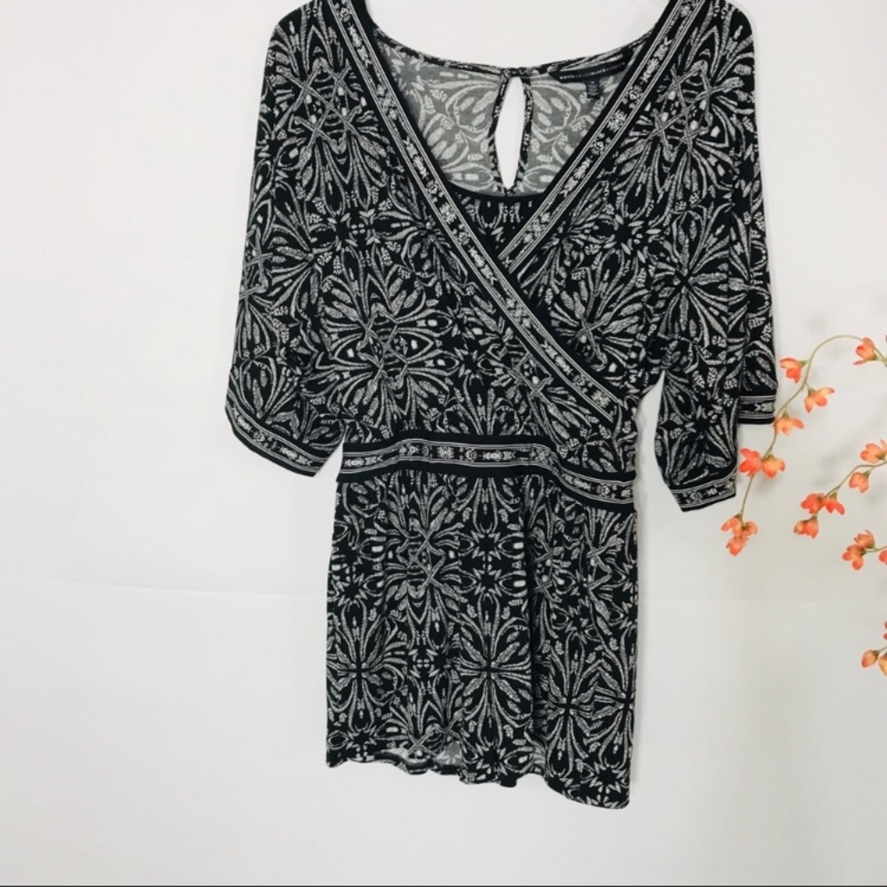 WHBM Surplice Romper With Attached Tank Slimming